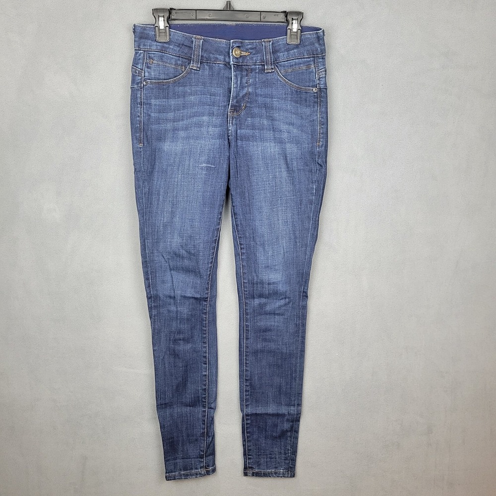 JAG Jeans Women's 2/26 Blue Denim Cotton 5-Pockets Mid-Rise Skinny Leg Zip Fly